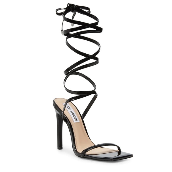 Steve Madden black strappy lace up heels - Picture 8 of 8